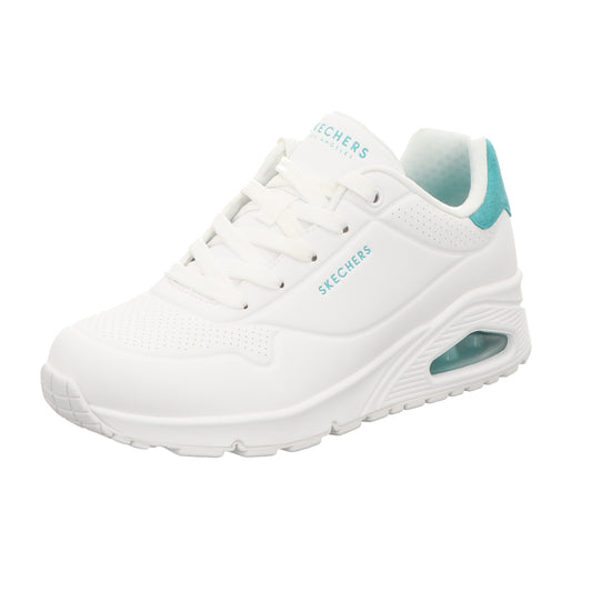 Skechers Damen Schnürschuh Uno-Pop Back in weiss