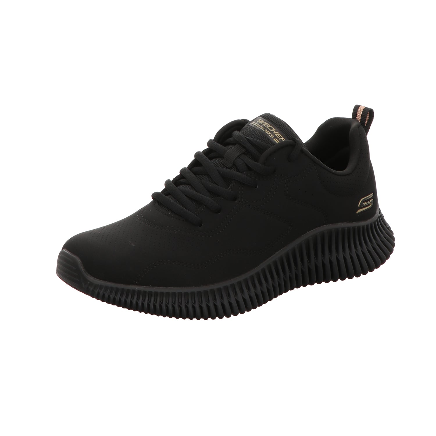 Skechers Damen Schnürschuh Bobs Geo How Marvelous in schwarz