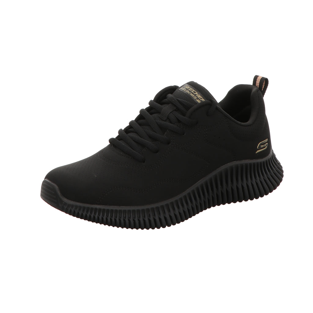 Skechers Damen Schnürschuh Bobs Geo How Marvelous in schwarz