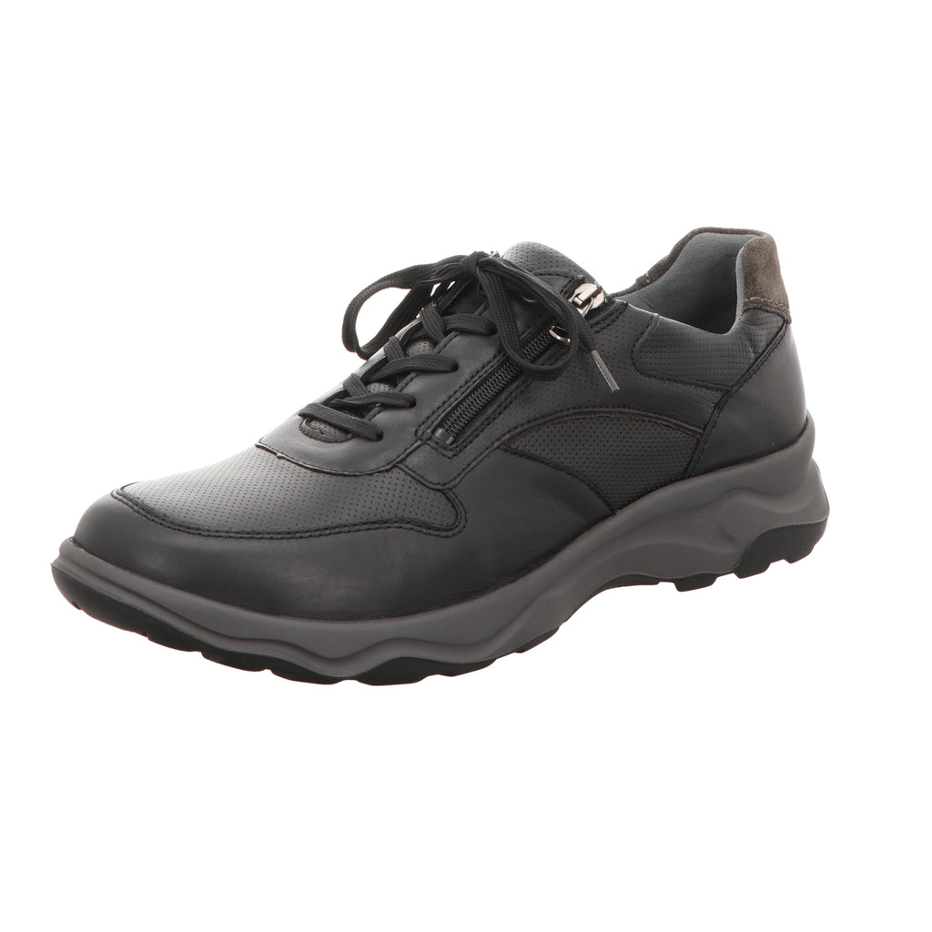 Waldläufer Herren Schnürschuh H-Max in schwarz