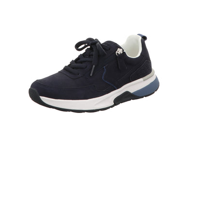 Gabor Damen Schnürschuh bequem Rolling Soft in blau